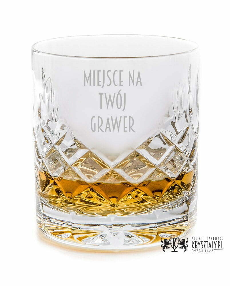 Kryształowe szklanki do whisky z grawerem 260ml Elixir EK80E 6szt