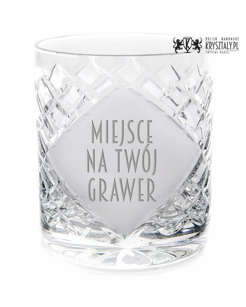 Kryształowa szklanka do whisky z grawerem 260ml King KK80E 1 szt