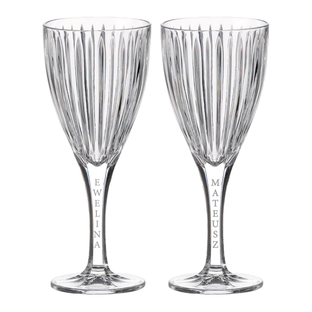 Kieliszki do wina 250ml Universe 2szt z grawerem na nóżce w opakowaniu prezentowym